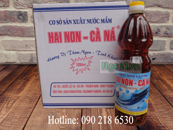 Nước mắm Hai Non - Cà Ná 30 độ đạm (6 chai 1l/ thùng)