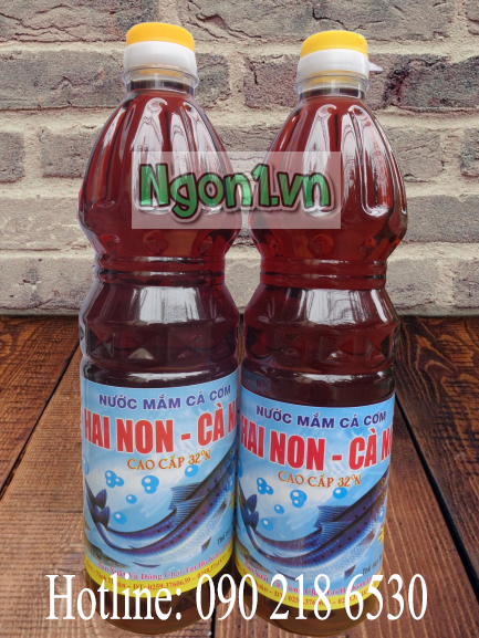 Nước mắm Hai Non Cà Ná 32 độ đạm (6 chai 1l/ thùng)